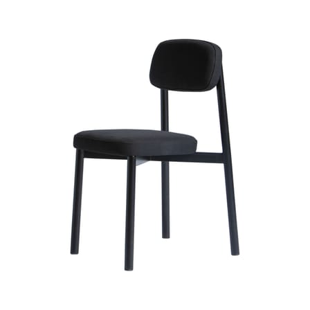 Sedia imbottita Residence tessuto nero / Impilabile - KANN DESIGN