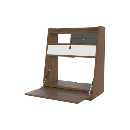 Secrétaire mural Gaston bois marron / L 60 x H 72 cm - Hartô