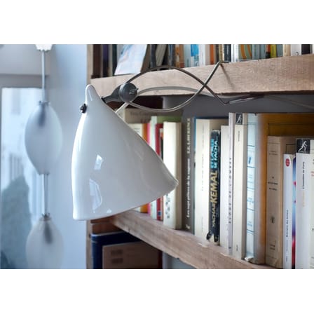 Spot à pince Cornette céramique blanc en porcelaine - Tsé-Tsé