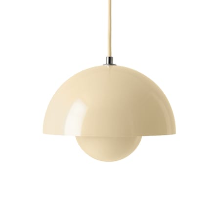Suspension Flowerpot VP1 métal beige / Ø 23 cm - By Verner Panton, 1968 - &tradition