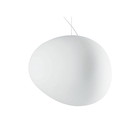 Suspension Gregg Grande verre blanc / L 47 cm - Ludovica+Roberto Palomba, 2008 - Foscarini