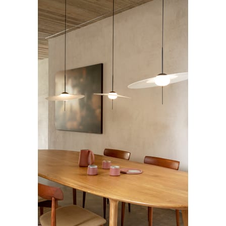 Suspension Mono L500 métal verre gris noir / LED - Ø 50 cm / Orientable - DCW éditions
