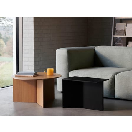 Table basse Slit Wood bois naturel / XL - Ø 65 x H 35,5 cm / Bois - Hay