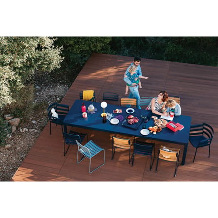 Table à rallonge Ribambelle Medium métal gris noir / L 149 à 234 cm - 6 à 10 personnes - Fermob