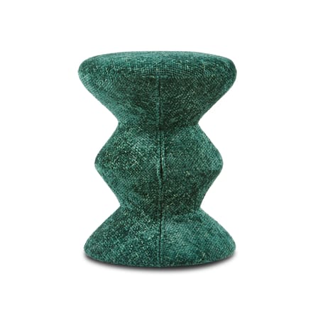 Tabouret rembourré Zig Zag Soft tissu vert - Pols Potten