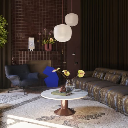Tavolino Midst marmo rosso / Ø 90 cm - Marmo - Muuto