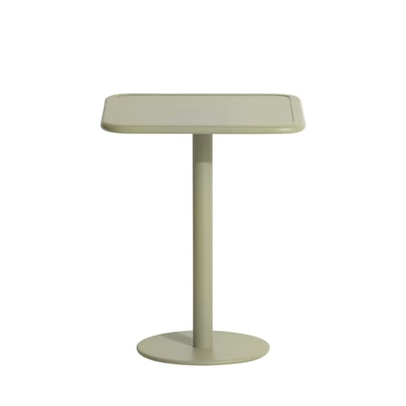 Tavolo quadrato Week-End metallo verde / Bistrot - Alluminio - 60 x 60 cm - Petite Friture