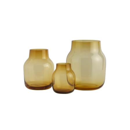 Vase Silent verre orange / Ø 20 x H 23 cm - Muuto