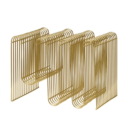 Zeitungsständer Curva metall gold / L 40 cm x H 30 cm - AYTM