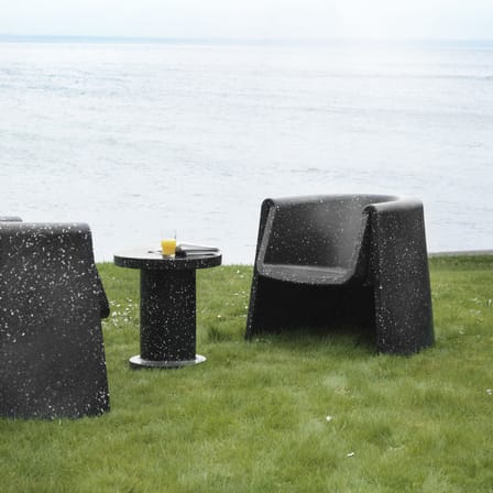 Bit Armchair plastic material black / Recycled - Normann Copenhagen