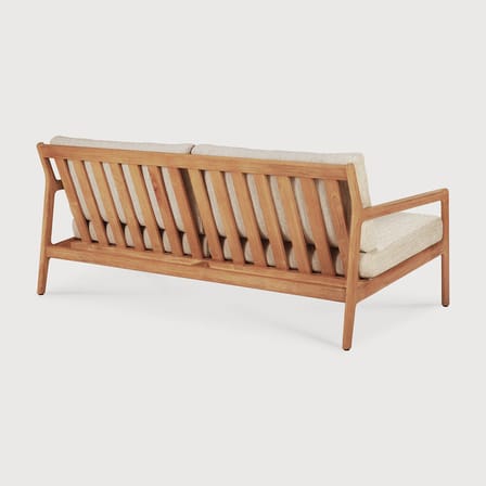 Canapé de jardin 2 places Jack Outdoor tissu bois beige / L 180 cm - Teck - Ethnicraft