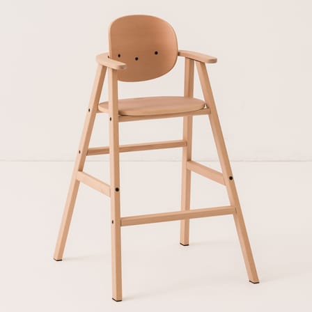Chaise haute évolutive Growing Green bois naturel / 3 positions : de 6 mois à 6 ans - NOBODINOZ
