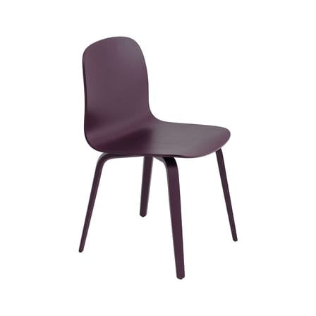 Chaise Visu bois violet / Pieds bois - Muuto