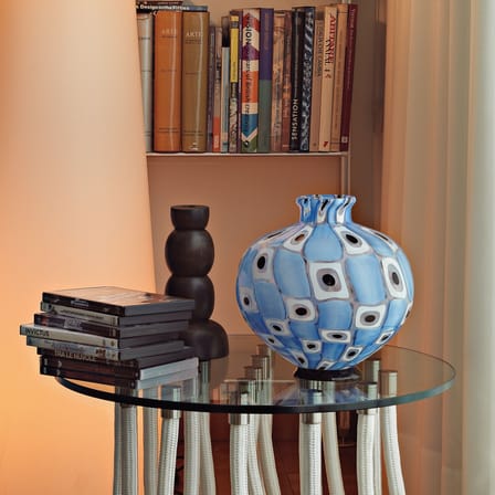 Org End table glass transparent / Ø 60 cm x H 110 cm - Fabio Novembre, 2001 - Cappellini