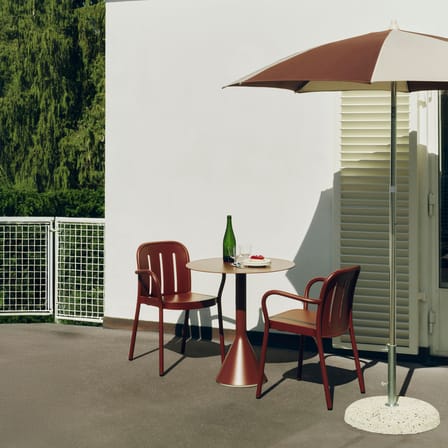 Fauteuil empilable Deville métal rouge - Hay