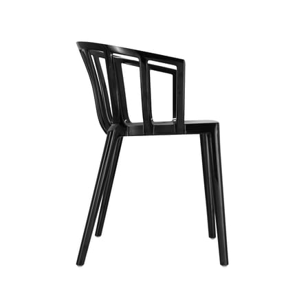 Fauteuil empilable Venice plastique noir - Kartell