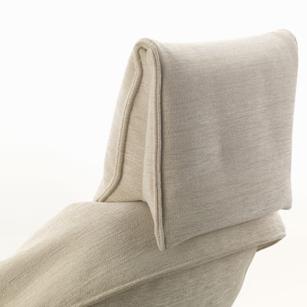 Fauteuil pivotant Bascule Highback tissu beige / Mécanisme d’inclinaison - Piètement 4 branches - Vitra