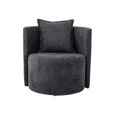 Fauteuil rembourré Morris tissu gris - Bloomingville