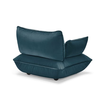 Fauteuil rembourré Sumo Loveseat bleu / Velours recyclé - Fatboy