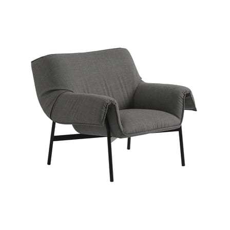 Fauteuil rembourré Wrap tissu gris - Muuto