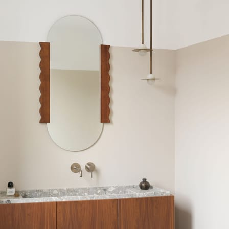 Miroir mural Heju X Nobodinoz bois marron / 53 x 100 cm - NOBODINOZ