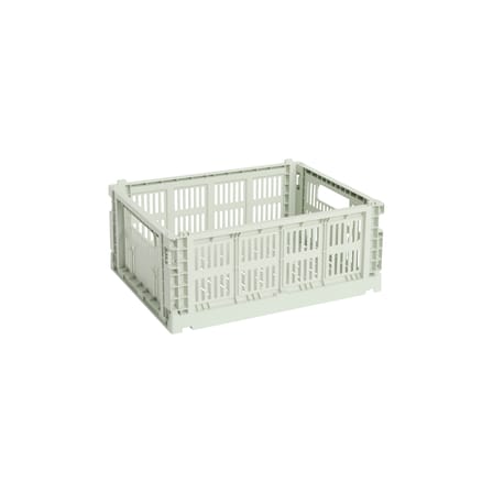 Panier Colour Crate plastique vert Medium / 26,5 x 34,5 cm - Recyclé - Hay