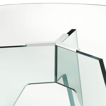 Crystal Round table glass transparent / Ø 160 cm - By Philippe Starck - Glas Italia