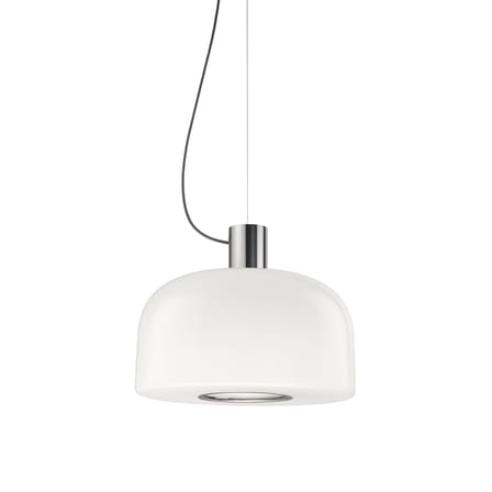 Suspension Bellhop Glass S2 verre argent / Ø 45 x H 25,2 cm - Flos