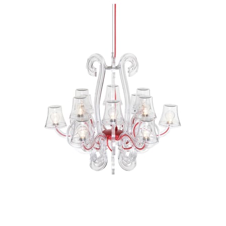Suspension d'extérieur RockCoco 12.0 plastique rouge transparent OUTDOOR  / Ø 78 cm - LED fournies - Fatboy