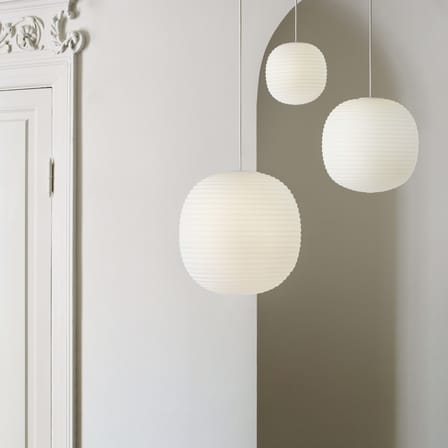 Suspension Lantern Medium verre blanc / Ø 30 cm - NEW WORKS