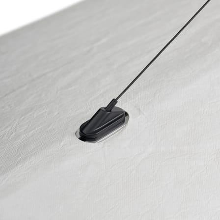Suspension Tense LED Medium tissu blanc / Ø 90 cm - Tyvek - NEW WORKS