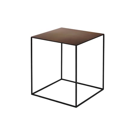 Table basse Slim Irony marron noir métal / 41 x 41 x H 46 cm - Zeus