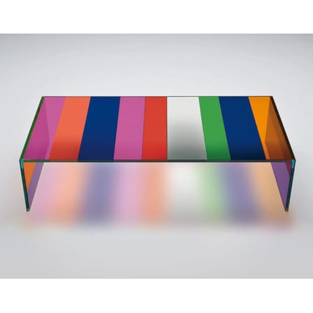 Table basse The Dark Side of the Moon verre multicolore / 155 x 55 cm - Piero Lissoni, 2011 - Glas Italia