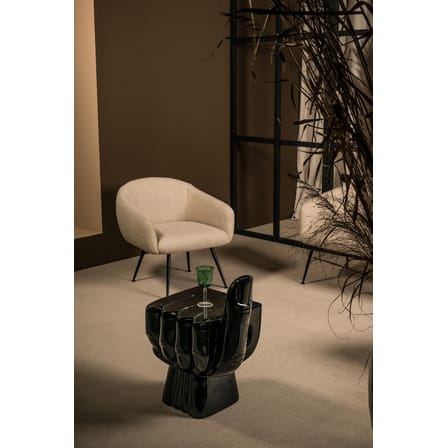 Table d'appoint Fist plastique noir / Pouf - 38 x 54 cm - Pols Potten