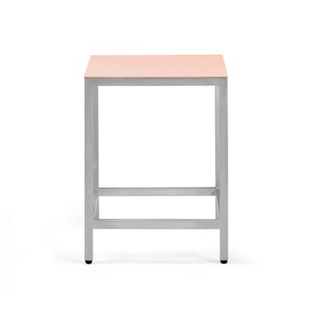 Tabouret Alu Stool métal rose / Small - H 45 cm - valerie objects
