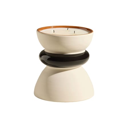 Lot De 2 Bougeoirs/Photophores En Céramique – Avec Bougies – Style Maison