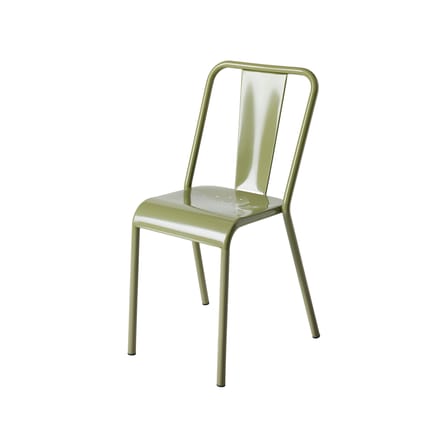 Chaise empilable T37 métal vert / Réédition 1937 - Tolix