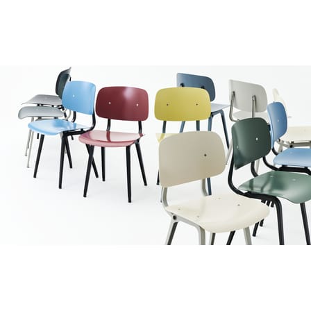 Chaise Revolt plastique blanc beige / Réédition 1950' - Hay