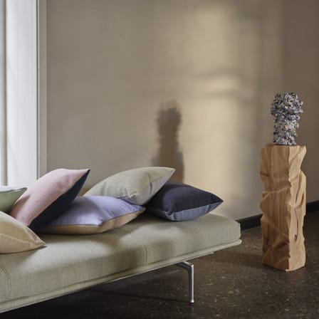 Coussin Mingle tissu rose / 55 x 35 cm - Bicolore - Muuto