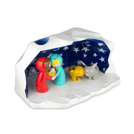 Crèche Happy Eternity Baby céramique blanc / Avec 5 personnages - Peint main - Alessi