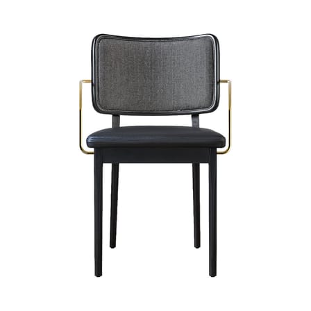 Fauteuil bridge rembourré Tapissier tissu gris - RED Edition