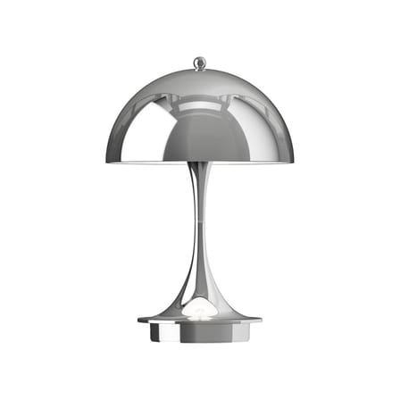 Lampada senza fili ricaricabile Panthella 160 materiale plastico argento / LED - Ø 16 cm - Louis Poulsen