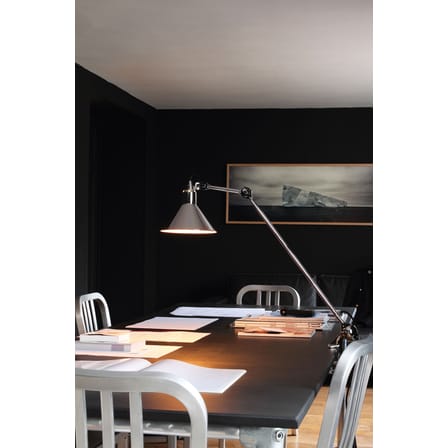 Lampe d'architecte N°201 métal noir / Base étau - Lampe Gras - DCW éditions
