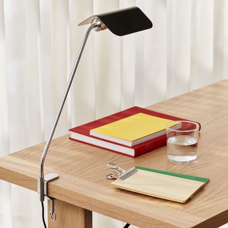 Lampe de bureau Apex Desk Clip métal noir / Base étau - Orientable / H 43 cm - Hay