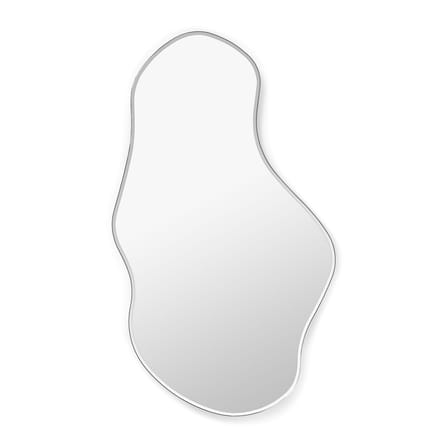 Miroir mural Pond Large gris argent métal / 63,5 x 110 cm - Ferm Living