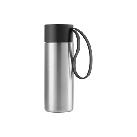 Mug isotherme To Go Cup métal noir / Avec couvercle - 0,35 L - Eva Trio