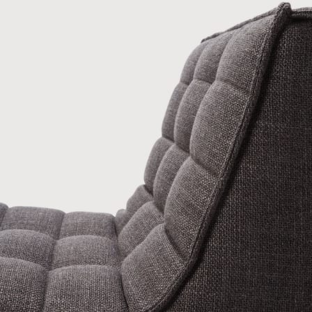 N701 Upholstered armchair textile grey / UK version - Ethnicraft