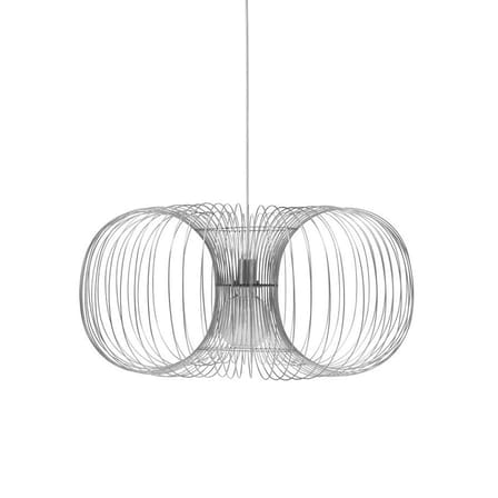 Coil Pendant silver metal / Ø 90cm - Steel - Normann Copenhagen