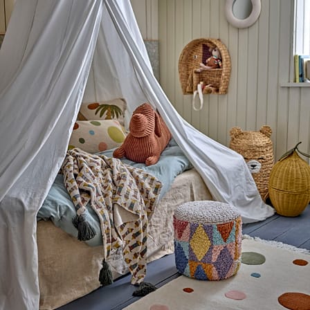 Plaid enfant Charlie tissu beige / 160 x 130 cm - Bloomingville