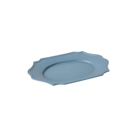 Plat de service New classics métal bleu / 35.5 cm x24.5 cm - HK LIVING